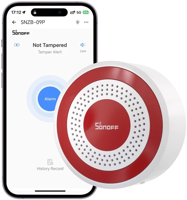 Main image of Indoor Zigbee Siren SNZB-09P Adjustable volume, multiple built-in sound options, maximum volume 105 decibels, compatible with Home Assistant