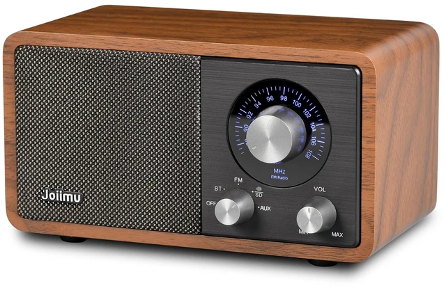 Main image of Retro FM Bluetooth Radio Speaker for Office Kitchen Home Desk Decor Excellent Sound, Good Reception, Compact size, Built in White Noise, Built in 2600mah Rechargeable Battery