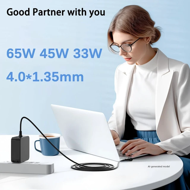 Alt view image 7 of 7 - 65W 45W 33W Laptop Charger for Asus Vivobook 4.0 * 1.35mm Compatible with Asus Vivobook X512 X512JA X512DA X515 X515EA F415E F415 F512J F510UA F510QA F512DA F512JA F512UA X540S X540SA
