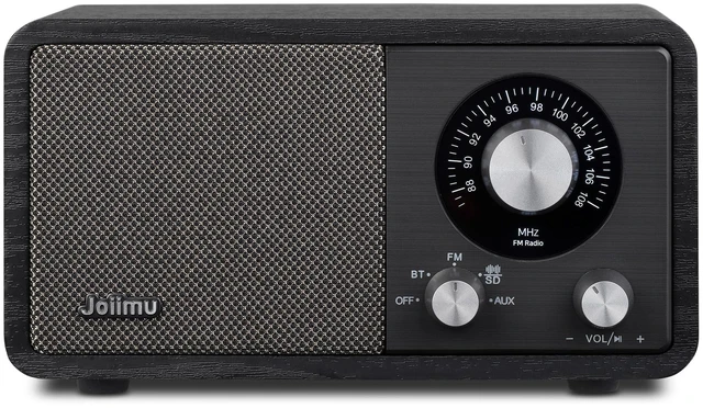 Main image of Vintage FM Radio Bluetooth Speaker for Home Office Kitchen Decor Excellent Sound, Good Reception, Compact size, Built in White Noise, Built in 2600mah Rechargeable Battery