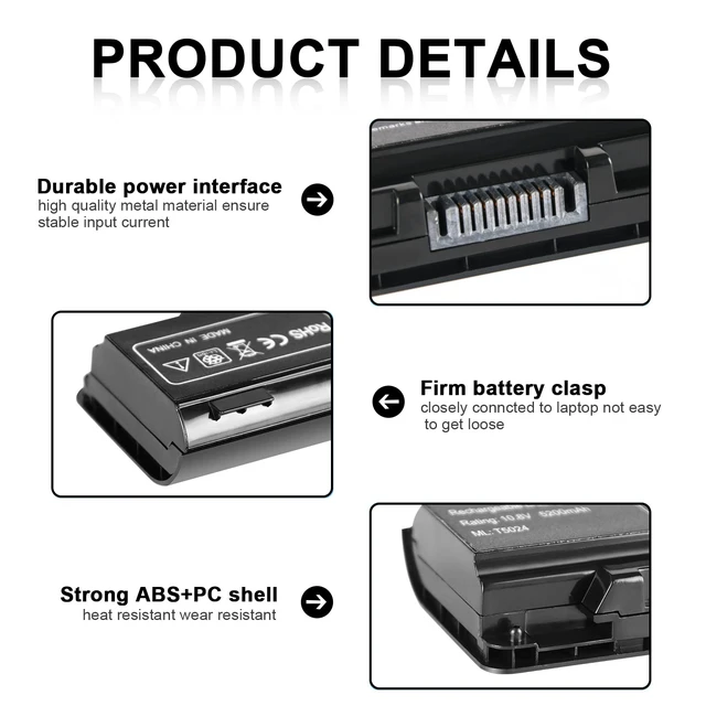 Alt view image 3 of 7 - PA5024U-1BRS Battery Compatible with Toshiba Satellite C55 C55-A C55T C55DT C55D C855 C855D L855 L875 P855 P875 S855 S875 Series Battery PA5109U-1BRS PA5026U-1BRS PABAS272