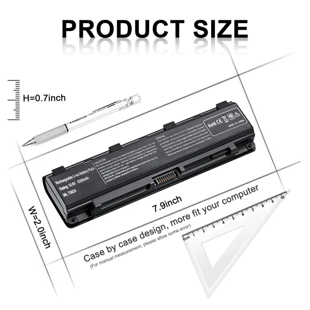 Alt view image 2 of 7 - PA5024U-1BRS Battery Compatible with Toshiba Satellite C55 C55-A C55T C55DT C55D C855 C855D L855 L875 P855 P875 S855 S875 Series Battery PA5109U-1BRS PA5026U-1BRS PABAS272