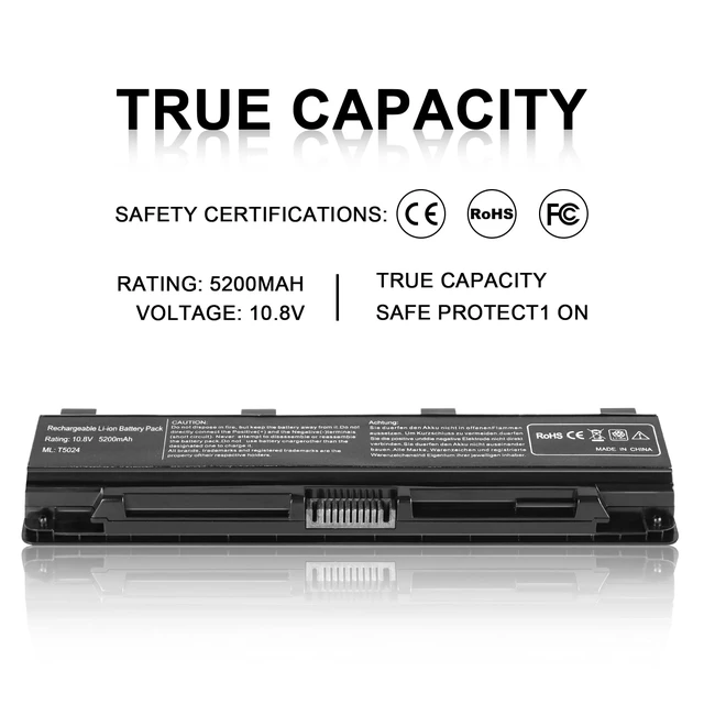 Alt view image 5 of 7 - PA5024U-1BRS Battery Compatible with Toshiba Satellite C55 C55-A C55T C55DT C55D C855 C855D L855 L875 P855 P875 S855 S875 Series Battery PA5109U-1BRS PA5026U-1BRS PABAS272