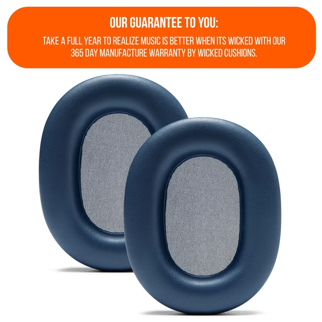 Alt view image 6 of 7 - PadZ XM5 - Premium Replacement Earpads Compatible with Sony WH-1000XM5 Made by Wicked Cushions Soft PU Leather, Extra Thick, Noise-Isolating Memory Foam Blue