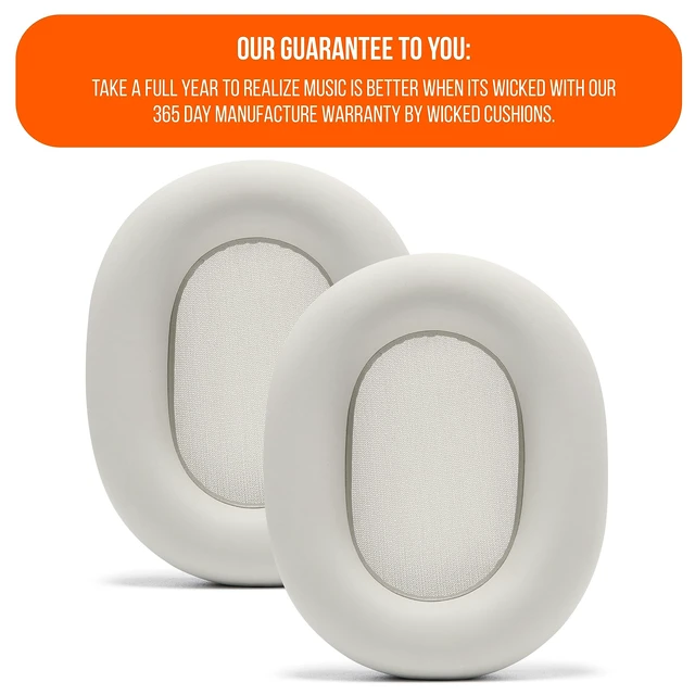 Alt view image 6 of 7 - PadZ XM5 - Premium Replacement Earpads Compatible with Sony WH-1000XM5 Made by Wicked Cushions Soft PU Leather, Extra Thick, Noise-Isolating Memory Foam Silver