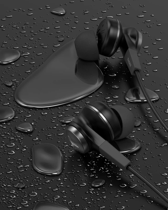 Alt view image 4 of 6 - iPhone Earphones (Apple MFi Certified) V120 in Ear Wired Lightning Earbuds (Sweat/Water Resistant) Headphones with Mic/Volume Remote for iPhone 12/13/14 Pro Max - Black