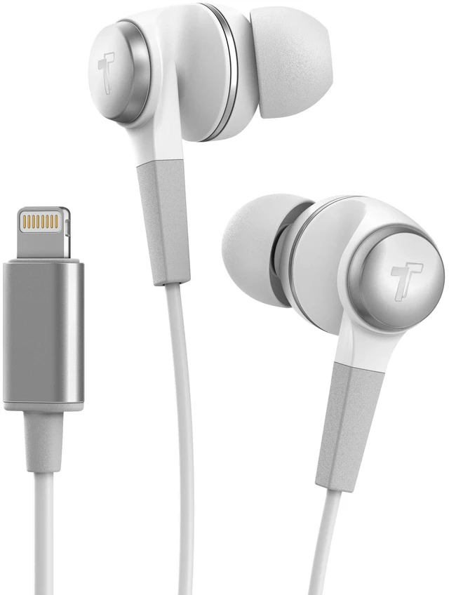 Main image of iPhone Earphones (Apple MFi Certified) V120 in Ear Wired Lightning Earbuds (Sweat/Water Resistant) Headphones with Mic/Volume Remote for iPhone 12/13/14 Pro Max - White