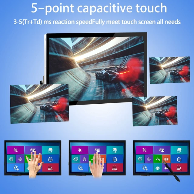 Alt view image 2 of 7 - Raspberry Pi Screen 10.1 Inch Touchscreen Monitor 1024x600 Portable HDMI Monitor 16:9 IPS Screen Display for Raspberry Pi 5/4/3/2/Zero/B/B+ Win11/10/8/7, Free-Driver