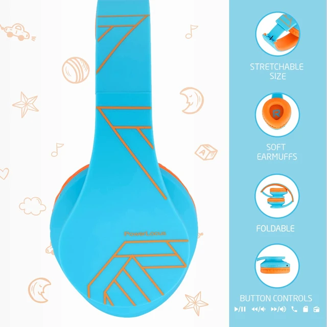 Alt view image 2 of 7 - Kids Headphones Over-Ear, Bluetooth Wireless Headphones for Kids,with Microphone, Safe 85DB Volume Limited, Foldable with Carry Case, Audio Cable, Micro SD mode for Online Classes,PC,Phones