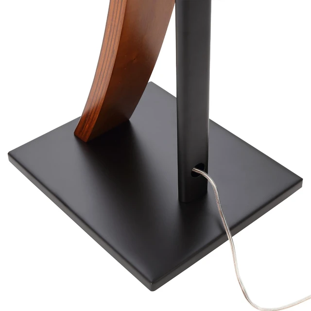 Alt view image 7 of 7 - One Pair Fixed Height Universal Speaker Floor Stands with Real Wood - Cherry - 290 Series