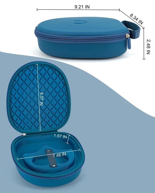 Alt view image 6 of 7 - Hard Headphone Case for Sony WH-CH720N / Soundcore by Anker Q20i, Blue Over Ear Headphone Portable Carrying Case, Headphone Storage Protective Case for Travel Home, Handle Strap