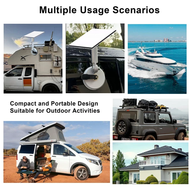 Alt view image 2 of 7 - Windproof Strong Suction Starlink Mini Mount with Connecting Pipe Adjust Outdoor Customization Starlink Mini Suction Cup Mount,ALL-METAL Stable Starlink Mini Accessories for RV, Car Windows,Sunroof