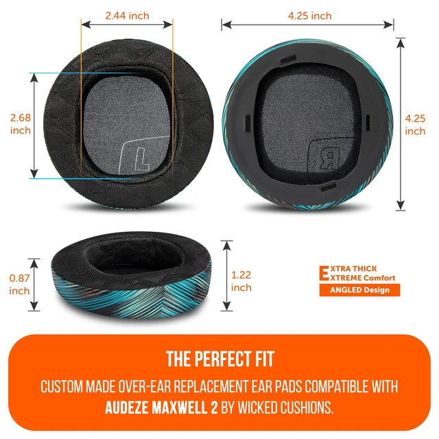 Alt view image 6 of 7 - Freeze Maxwell 2 - Cooling Gel Replacement Earpads for Audeze Maxwell 2 Made by Wicked Cushions Compatible With Maxwell 2 & Maxwell 2 ANC Freeze V2 Cooling Fabric The Simulation