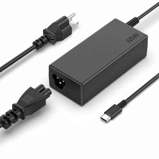 Main image of 65W USB C Laptop Charger Compatible with Lenovo Dell HP Acer Asus Compatible with MacBook Pro Air, Chromebook, Samsung, All USB-C Laptops & Devices Fast Charge Type C Power Adapter