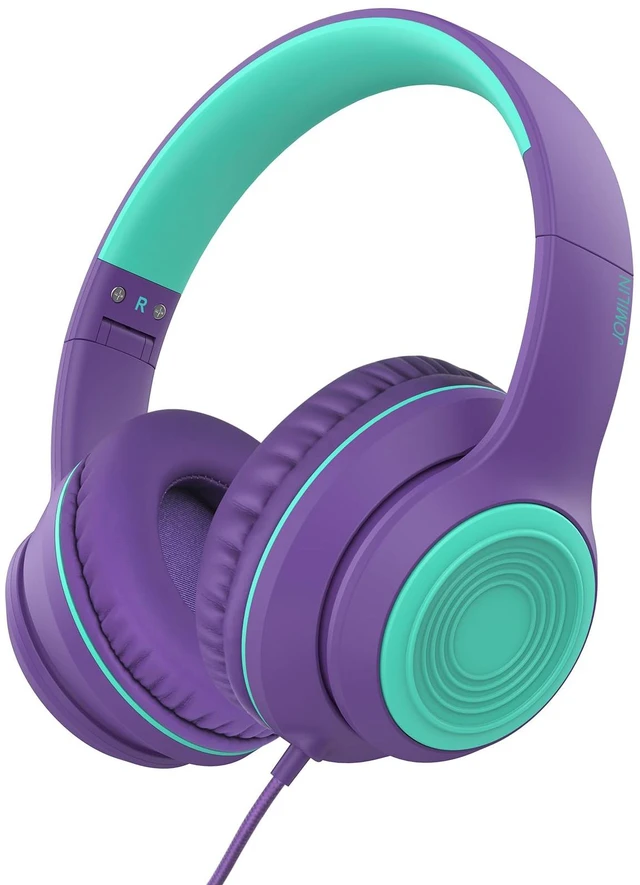 Main image of A8 Wired Over-Ear Headphones with Microphone, Lightweight Folding Portable Headset with 1.5M No-Tangle Cord, 3.5mm Plug in Headphones for Smartphone Tablet Computer MP3 / 4 (Purple)