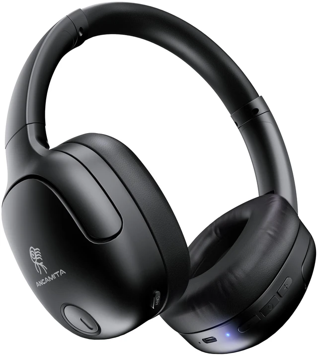 Main image of Hybrid Active Noise Cancelling Headphones, Wireless Over Ear Bluetooth 50H Long ANC Playtime, Rotatable and Foldable, HiFi Audio Deep Bass, Customized EQ via APP, Transparency Mode