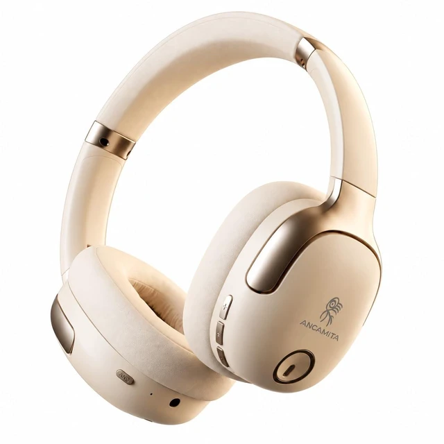 Main image of Hybrid Active Noise Cancelling Headphones, Wireless Over Ear Bluetooth 50H Long ANC Playtime, Rotatable and Foldable, HiFi Audio Deep Bass, Customized EQ via APP, Transparency Mode