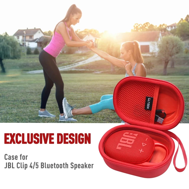 Alt view image 7 of 7 - Case for JBL Clip 5/4 Ultra-Portable Waterproof Bluetooth Speaker Red Hard Carrying Travel Case for JBL Clip 5/4 Ultra-Portable Waterproof Bluetooth Speaker