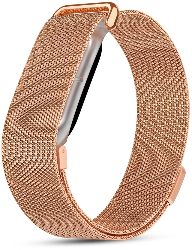 Main image of Magnetic Metal Mesh Band Compatible with Google Fitbit Air, Adjustable Stainless Steel Milanese Loop Replacement Strap for Men and Women