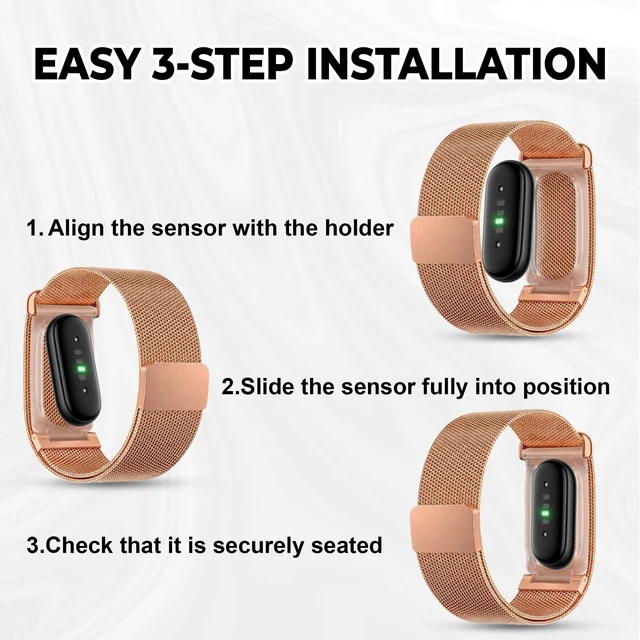 Alt view image 5 of 6 - Magnetic Metal Mesh Band Compatible with Google Fitbit Air, Adjustable Stainless Steel Milanese Loop Replacement Strap for Men and Women