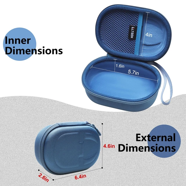 Alt view image 2 of 7 - Case for JBL Clip 5/4 Ultra-Portable Waterproof Bluetooth Speaker Blue Hard Carrying Travel Case for JBL Clip 5/4 Ultra-Portable Waterproof Bluetooth Speaker