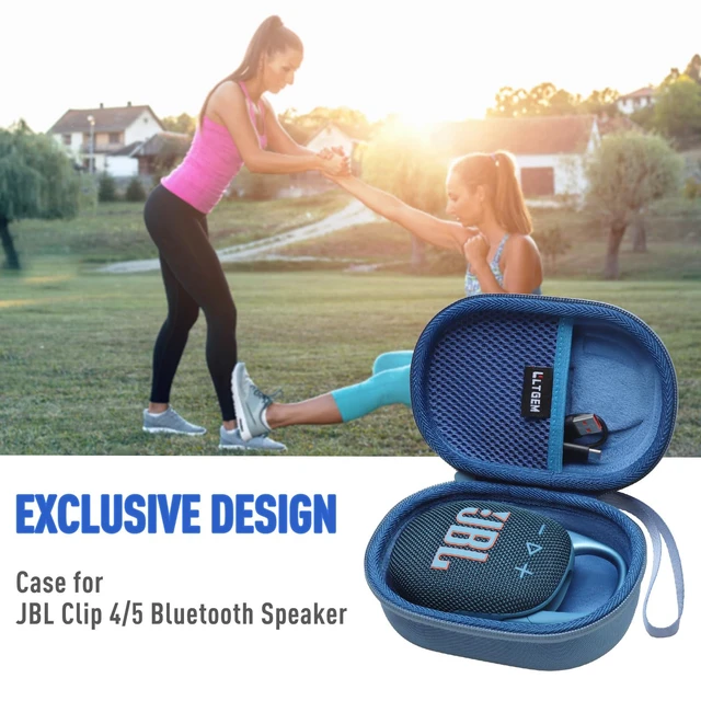Alt view image 7 of 7 - Case for JBL Clip 5/4 Ultra-Portable Waterproof Bluetooth Speaker Blue Hard Carrying Travel Case for JBL Clip 5/4 Ultra-Portable Waterproof Bluetooth Speaker