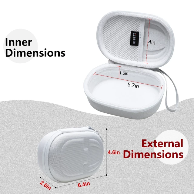 Alt view image 2 of 7 - Case for JBL Clip 5/4 Ultra-Portable Waterproof Bluetooth Speaker White Hard Carrying Travel Case for JBL Clip 5/4 Ultra-Portable Waterproof Bluetooth Speaker