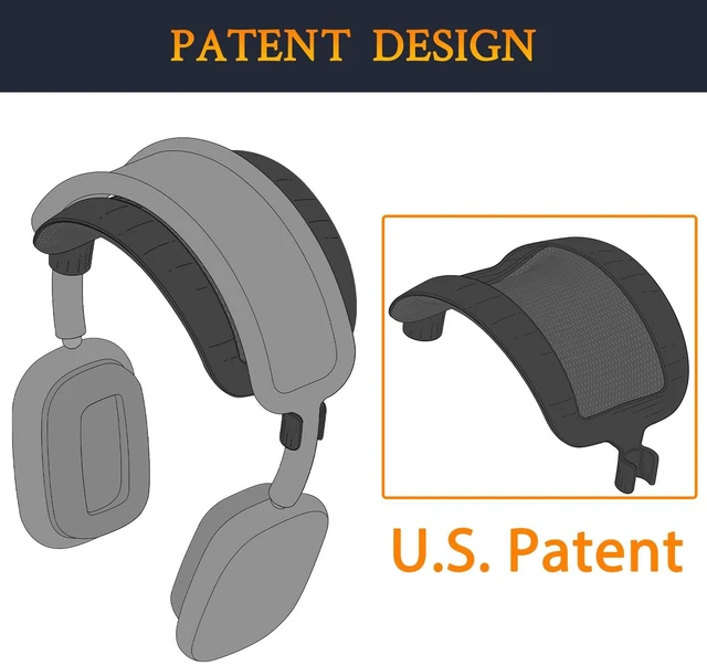 Alt view image 6 of 7 - Pressure Relief Headband Pad for AirPods Max - Black(1.0 Gen)