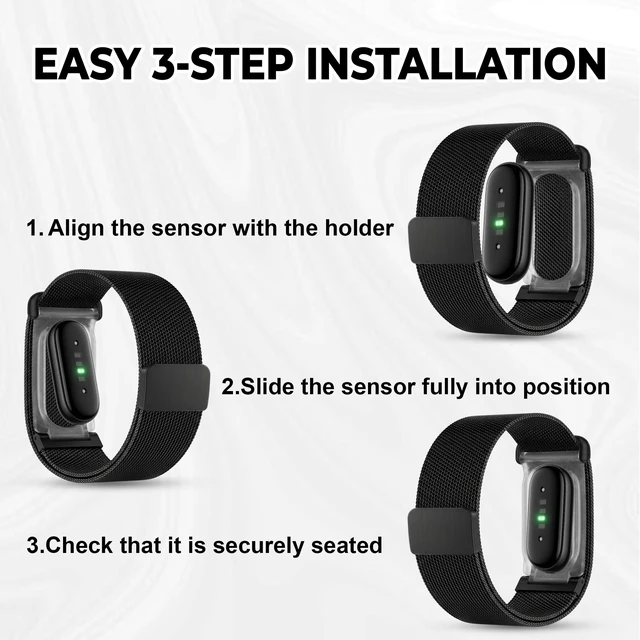 Alt view image 5 of 6 - Magnetic Metal Mesh Band Compatible with Google Fitbit Air, Adjustable Stainless Steel Milanese Loop Replacement Strap for Men and Women