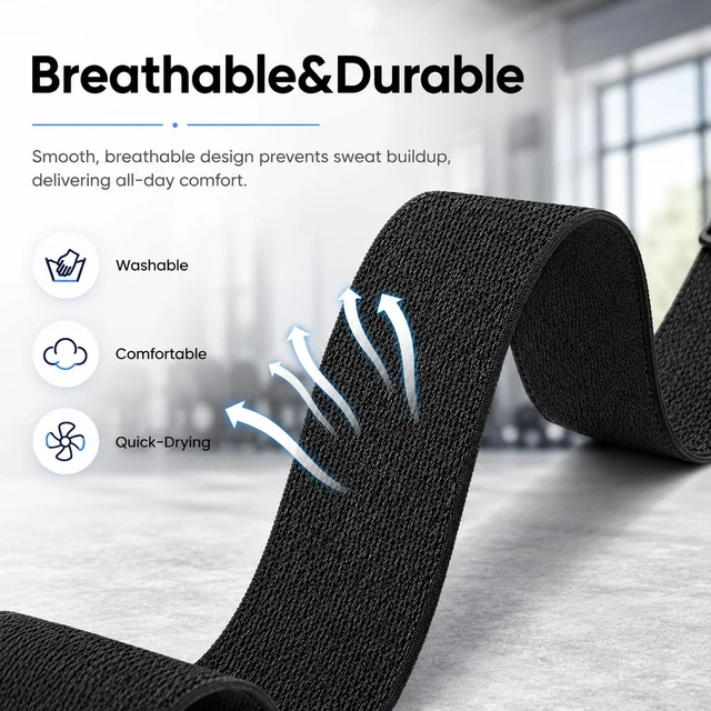 Alt view image 4 of 7 - Bicep Band Compatible with Garmin CIRQA, Adjustable Nylon Arm Strap Upper Arm Wear Breathable Nylon Adjustable Fit Quick Release Washable