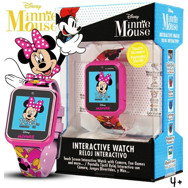 Alt view image 2 of 5 - Minnie Mouse Interactive Kids Smartwatch Touchscreen Watch with Camera, Games, Voice Recorder, Step Tracker, Alarm & Timer Fun Minnie Design, USB Rechargeable Fits Wrists 5.5" to 8"