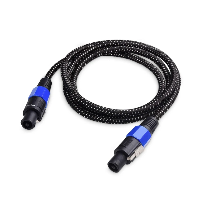 Alt view image 7 of 7 - 2-Pack Premium Braided 12AWG Speaker, 6ft Compatible with Speakon NL4FC Port