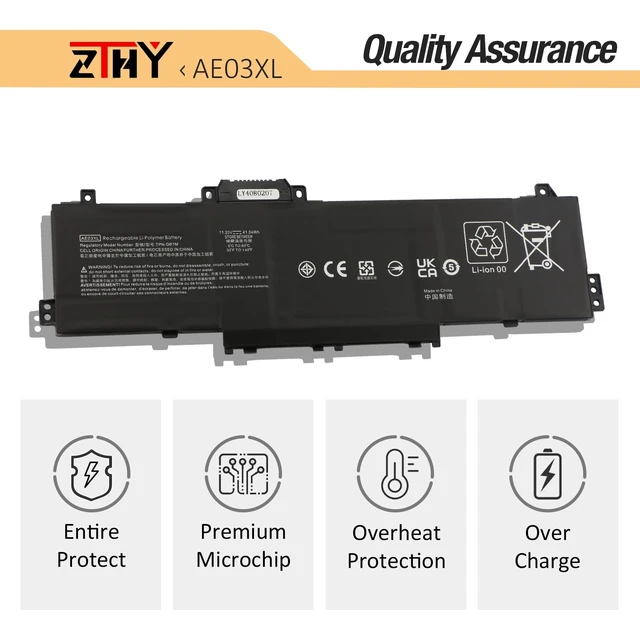 Alt view image 5 of 7 - AE03XL Laptop Battery Replacement for HP 240 245 246 250 255 256 G10 14-EE 14-EM 14Z-EM 14-EP 14T-EP 15-FC 15Z-FC 15-FD 15T-FD 14-EP0XXX 15-FD0XXX 15-FC0XXX AE03041XL N21969-005 N20951-171 N20951-CC1