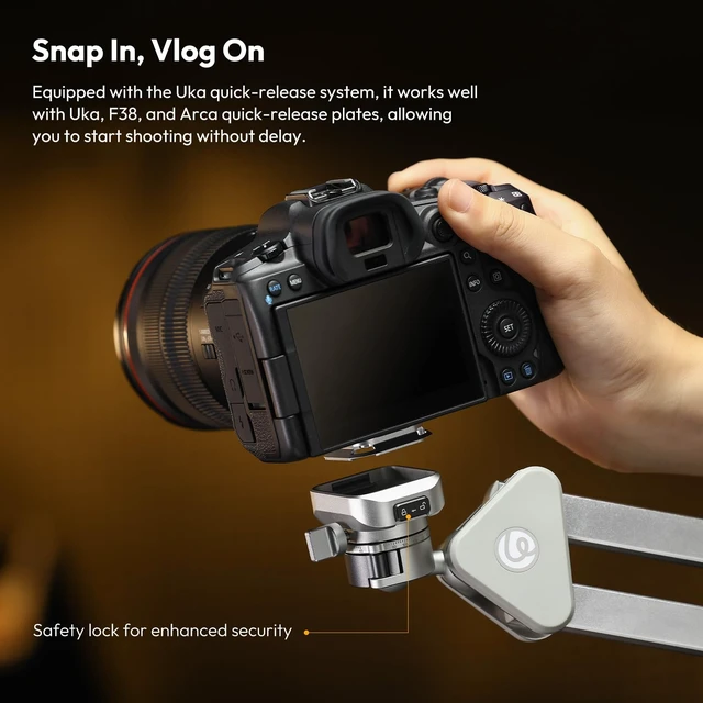 Alt view image 6 of 7 - TH04 Overhead Camera Mount with Magic Arm and 1/4" Ball Head, 360° Rotatable Camera Desk Mount, Desk Tripod with Uka Quick Release Setup for DSLR Cameras/Webcam/iPhone/Ring Light/Microphone