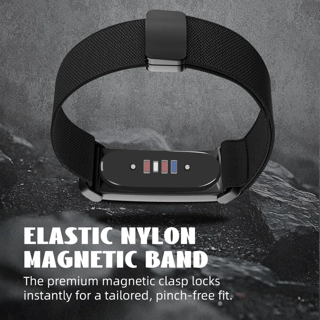 Alt view image 7 of 7 - Magnetic Nylon Band Compatible with Google Fitbit Air Active Band 20g Featherlight Sport Strap with Quick-Adjust Magnetic Clasp for Men Women,Breathable Moisture-Wicking Wristband Replacement