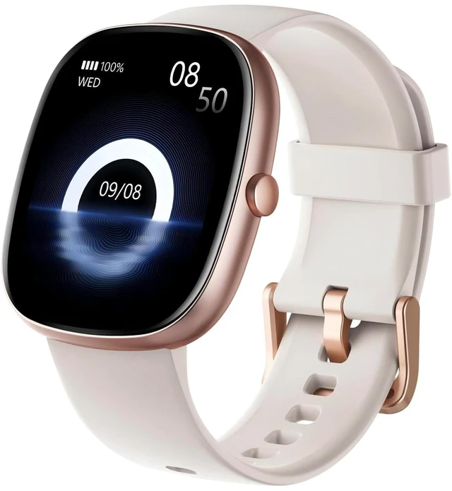 Main image of Smart Watch for Women Men, Bluetooth Call, for iPhone/Android Cream 1.85" HD, Fitness Tracker Watch, Heart Rate/Sleep/Stress Monitor, Step/Calories Counter, 100+ Sport Types, IP68 Waterproof