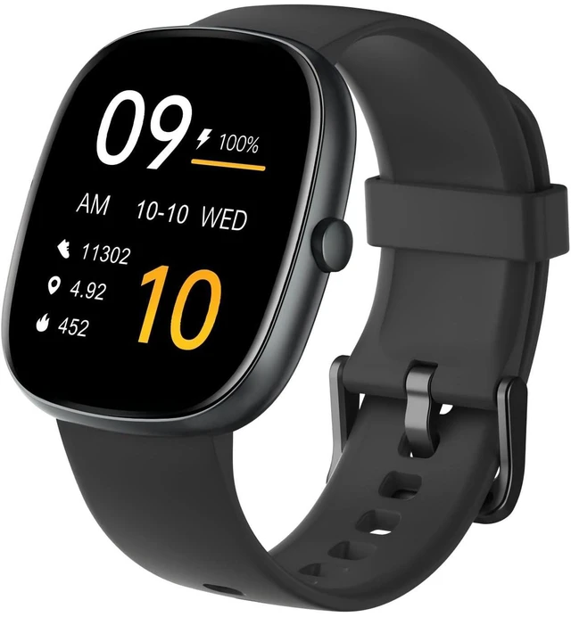 Main image of Smart Watch for Women Men, Bluetooth Call, for iPhone/Android Black 1.85" HD, Fitness Tracker Watch, Heart Rate/Sleep/Stress Monitor, Step/Calories Counter, 100+ Sport Types, IP68 Waterproof