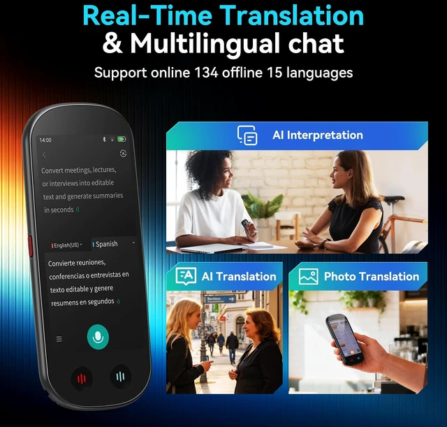 Alt view image 6 of 7 - AI Voice Recorder with Playback, Digital Voice Recorder with Unlimited Transcription, Summary, Translation, 80GB Voice to Text Meeting Recorder and Transcriber, AI Recorder for Lectures, Interviews