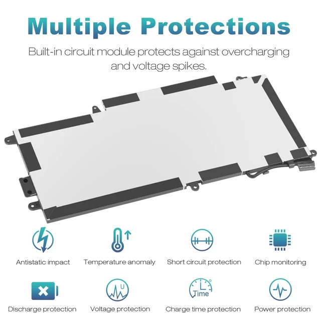 Alt view image 5 of 7 - New K5XWW Laptop Battery for Dell Latitude 5289 7389 7390 2-in-1 Series Latitude 12 5000 E5289 L3180 Series P29S001 P29S002 725KY 71TG4 N18GG 6CYH6 J0PGR