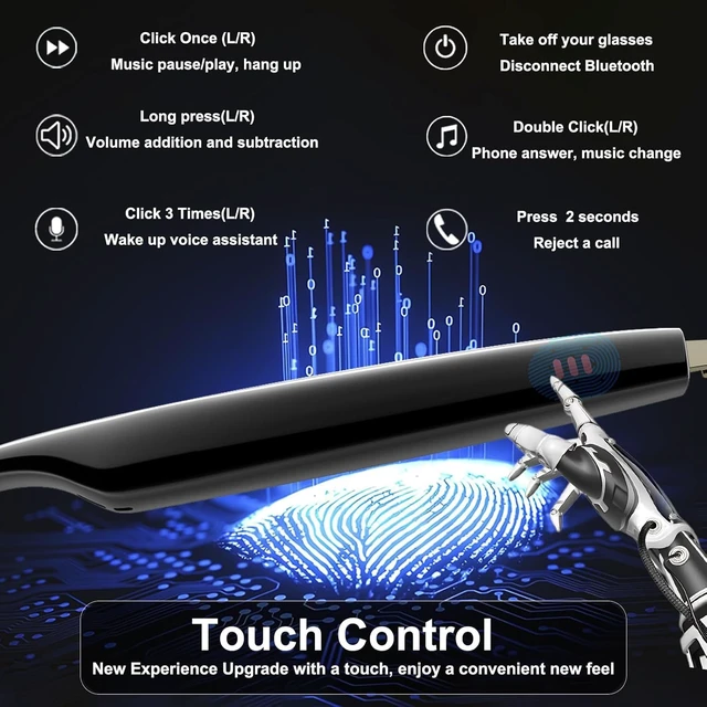 Alt view image 6 of 7 - Ai Smart Glasses Bluetooth 5.4 with Translation for Men Women 160+Languages Color-Change Lens Chat GPT Assistant Free App Translator Glasses Meeting,Driver,Travel
