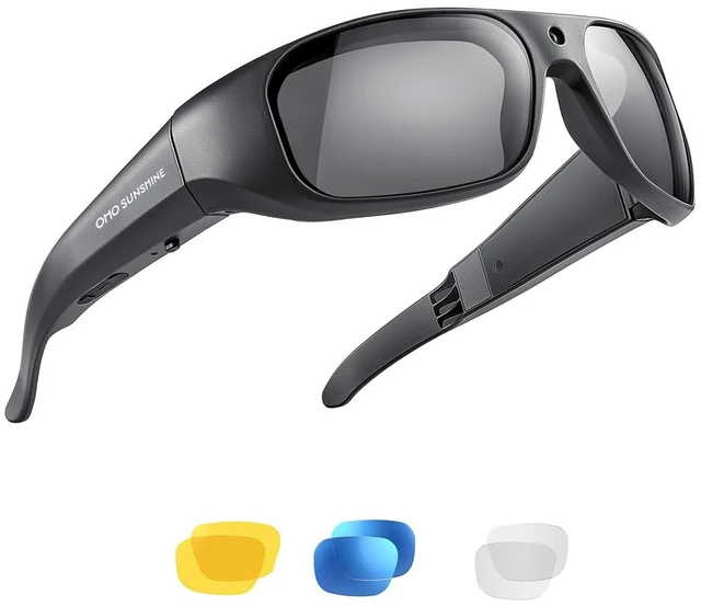 Main image of 4K Sports Smart Glasses with Camera, Polarized UV400 Z87.1 Sunglasses 4K Ultra HD Camera Glasses, RecordWhileCharging, Water Resistant, HandsFree for Cycling Hiking Running, Unisex Daily Use
