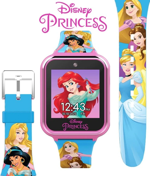 Alt view image 4 of 7 - Disney's Princess Kids' Touchscreen Interactive Smartwatch, Built in Selfie-Camera, Easy-to-Buckle Strap, Model: PN4258AZ