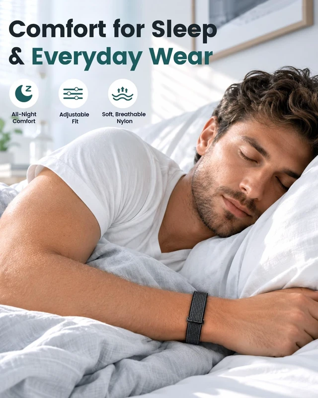 Alt view image 5 of 7 - 4 Pack Performance Loop Compatible with Google Fitbit Air Band Breathable Nylon Sport Strap for Fitbit Air, Adjustable Replacement Wristband for Men Women