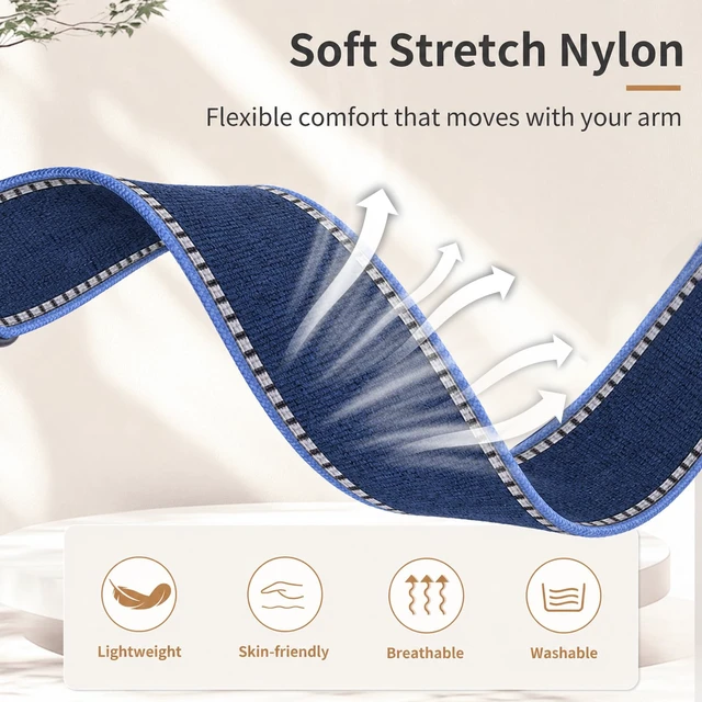 Alt view image 2 of 7 - Arm Band Compatible with Garmin CIRQA Smart Band, Adjustable Bicep Band 917in, Stretch Breathable Nylon with 5 Wide Hook-and-loop Straps, Dual-use As Bicep/Wrist Band for Workout Cycling Walking
