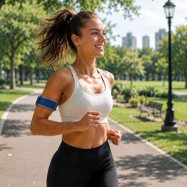 Alt view image 7 of 7 - Arm Band Compatible with Garmin CIRQA Smart Band, Adjustable Bicep Band 917in, Stretch Breathable Nylon with 5 Wide Hook-and-loop Straps, Dual-use As Bicep/Wrist Band for Workout Cycling Walking