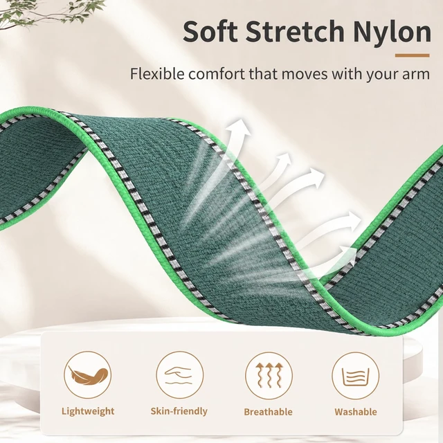 Alt view image 2 of 7 - Arm Band Compatible with Garmin CIRQA Smart Band, Adjustable Bicep Band 917in, Stretch Breathable Nylon with 5 Wide Hook-and-loop Straps, Dual-use As Bicep/Wrist Band for Workout Cycling Walking