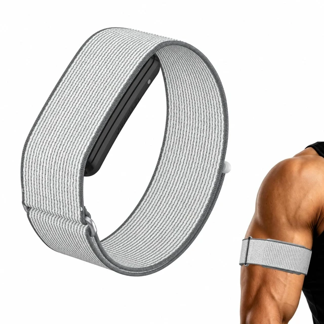Main image of Arm Band Compatible with Garmin CIRQA Smart Band, Adjustable Bicep Band 917in, Stretch Breathable Nylon with 5 Wide Hook-and-loop Straps, Dual-use As Bicep/Wrist Band for Workout Cycling Walking