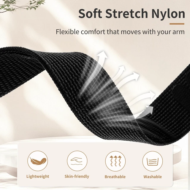 Alt view image 2 of 7 - Arm Band Compatible with Garmin CIRQA Smart Band, Adjustable Bicep Band 917in, Stretch Breathable Nylon with 5 Wide Hook-and-loop Straps, Dual-use As Bicep/Wrist Band for Workout Cycling Walking