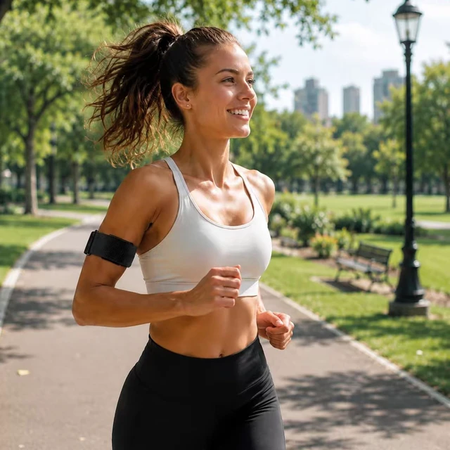 Alt view image 7 of 7 - Arm Band Compatible with Garmin CIRQA Smart Band, Adjustable Bicep Band 917in, Stretch Breathable Nylon with 5 Wide Hook-and-loop Straps, Dual-use As Bicep/Wrist Band for Workout Cycling Walking