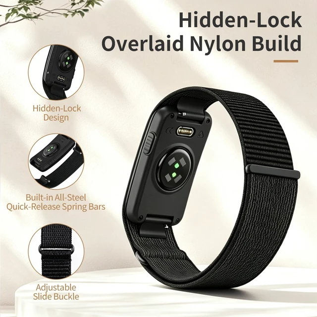 Alt view image 5 of 7 - Arm Band Compatible with Garmin CIRQA Smart Band, Adjustable Bicep Band 917in, Stretch Breathable Nylon with 5 Wide Hook-and-loop Straps, Dual-use As Bicep/Wrist Band for Workout Cycling Walking